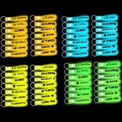 Kulcstartó Mazda foszforeszkáló zöld