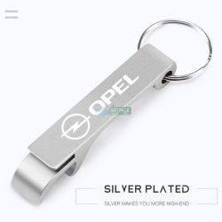 Opel kulcstartó - sör- üdítő nyitós metál ezüst
