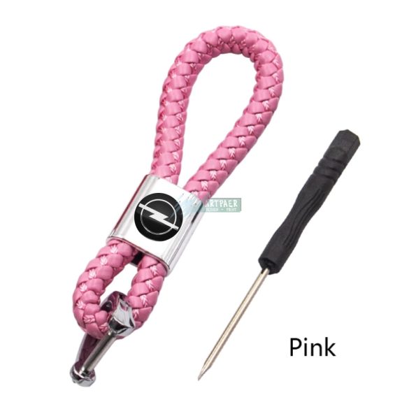 Fonott bőr kulcstartó, távirányító tartó Opel