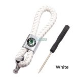 Kulcstartó és távirányító tartó Skoda fonott bőr