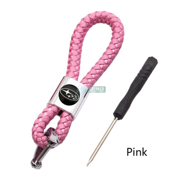 Kulcstartó, távirányító tartó Subaru fonott bőr