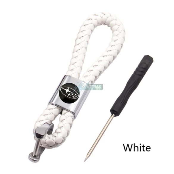 Kulcstartó, távirányító tartó Subaru fonott bőr