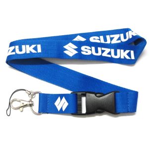 Kulcstartó nyakpánt Suzuki királykék-fehér