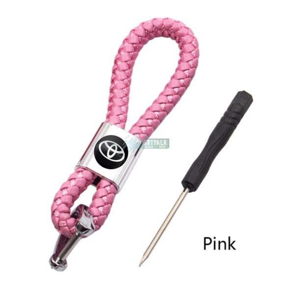 Kulcstartó, távirányító tartó Toyota fonott bőr