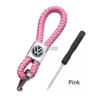 Kulcstartó, távirányító tartó Volkswagen fonott bőr