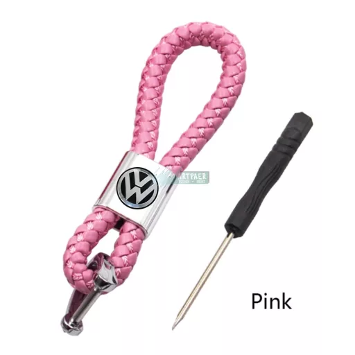 Kulcstartó, távirányító tartó Volkswagen fonott bőr