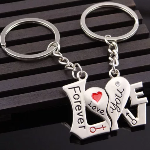 Kulcstartó párban - Fél Love - szív