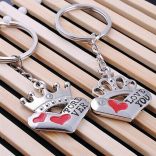 Kulcstartó párban - Koronás szívecskék