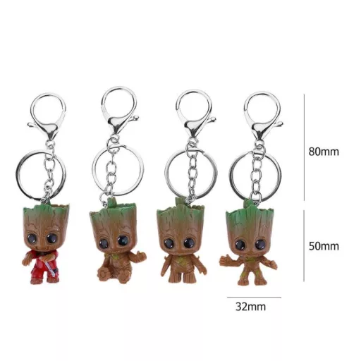 Kulcstartó, táskadísz Baby Groot álló