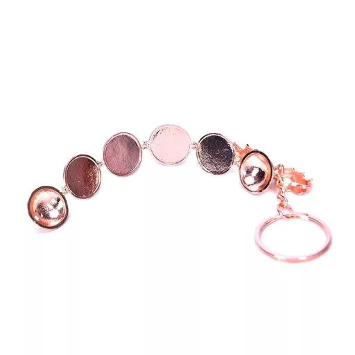 Metál kulcstartó rózsa aranyozott fotó tartó, táskadísz