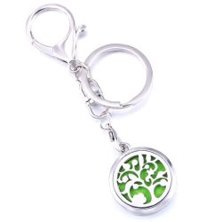   Fa, Tree - Aromaterápiás kulcstartó, táskadísz 316L rozsdamentes acél