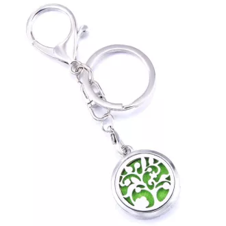   Fa, Tree - Aromaterápiás kulcstartó, táskadísz 316L rozsdamentes acél