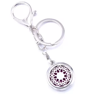   Mandala - Aromaterápiás kulcstartó, táskadísz 316L rozsdamentes acél