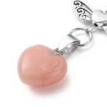 Angyalszárnyas szív ásvány kulcstartó táskadísz kiegészítő