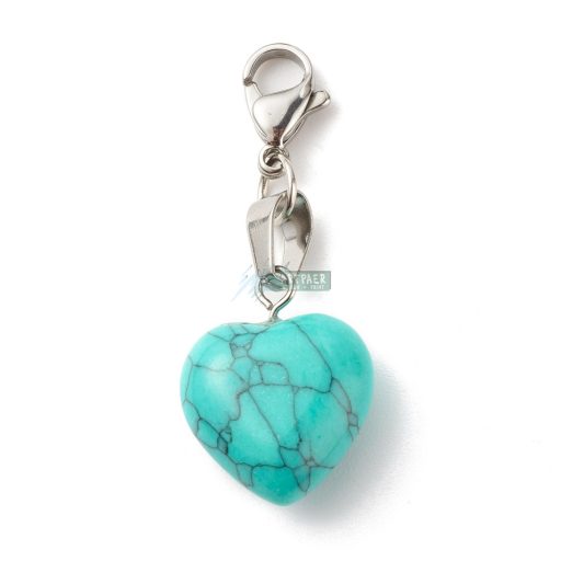 Szív ásvány kulcstartó táskadísz kiegészítő