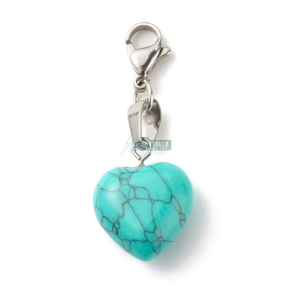 Szív ásvány kulcstartó táskadísz kiegészítő