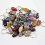 Természetes ásvány kulcstartó táskadísz II.
