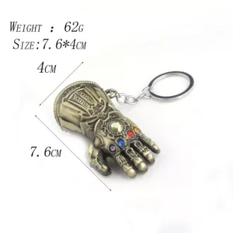 Kulcstartó Thanos kesztyűje antik arany színű