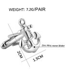 Hajós horgony Mandzsettagomb, 1pár