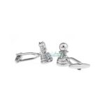 Sakk (Ló és gyalog) Mandzsettagomb, 1pár