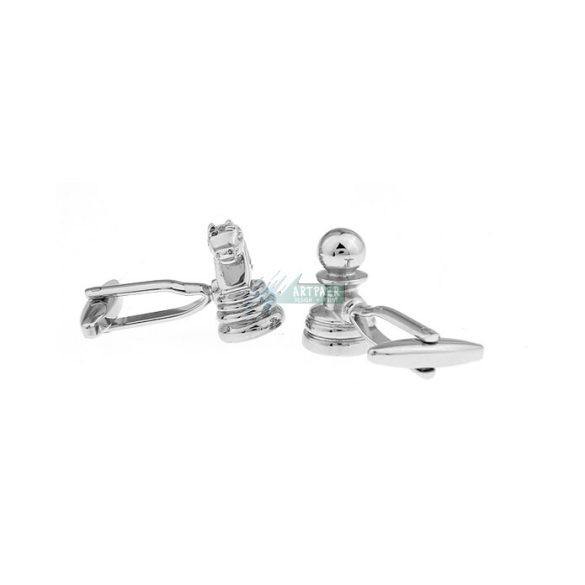 Sakk (Ló és gyalog) Mandzsettagomb, 1pár