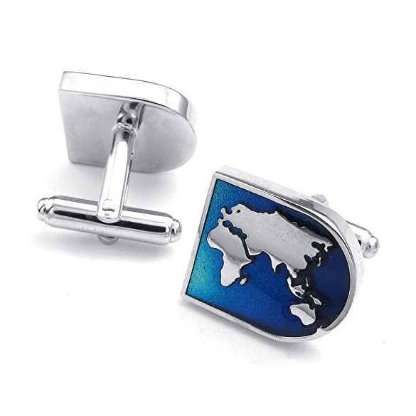 Nagyvilág, földgömb Mandzsettagomb, 1pár