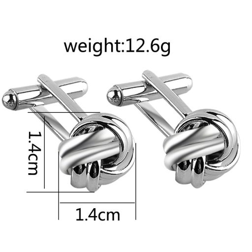 Ezüstözött absztrakt Mandzsettagomb, 1pár