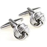 Ezüst absztrakt Mandzsettagomb, 1pár