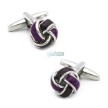 Ezüst-lila absztrakt Mandzsettagomb, 1pár férfi ajándék