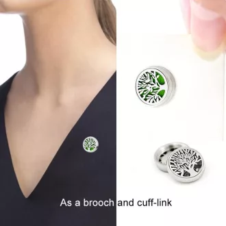   Tree of Life - Aromaterápiás mágneses illatosító 316L nemesacél mandzsettagomb