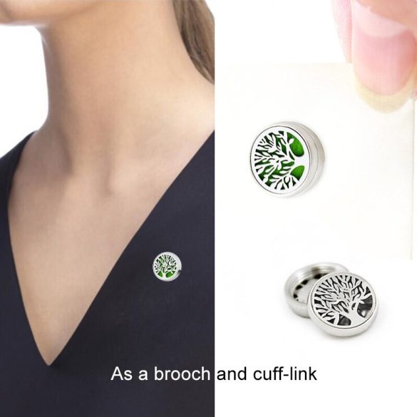 Tree of Life - Aromaterápiás mágneses illatosító 316L nemesacél mandzsettagomb