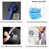 Angyalszárny - Aromaterápiás mágneses illatosító 316L nemesacél mandzsettagomb