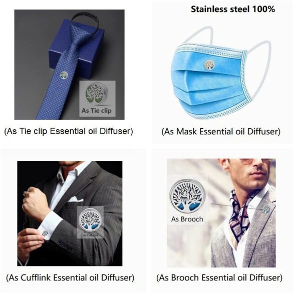 Unikornis - Aromaterápiás mágneses illatosító 316L nemesacél mandzsettagomb