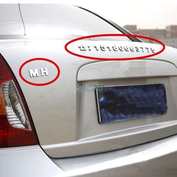 3D ABS 25 mm, öntapadó betű matrica