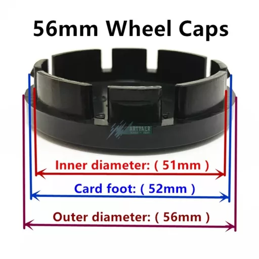 Autó felniközép kupak (4 db) 56 mm, krómozott