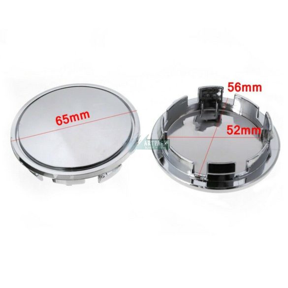Autó felniközép kupak (4 db) 65 mm, krómozott