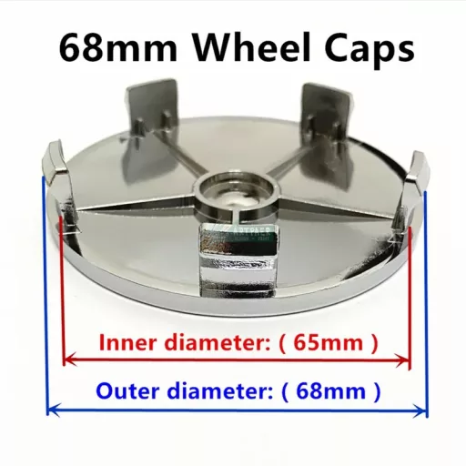 Autó felniközép kupak (4 db) 68 mm, krómozott