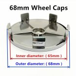 Autó felniközép kupak (4 db) 68 mm, fekete