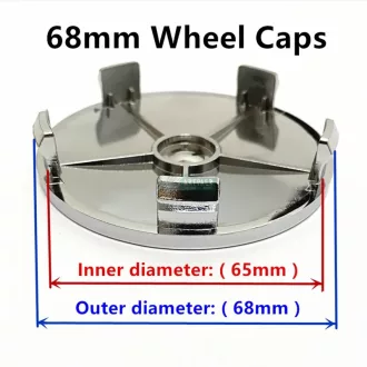 Autó felniközép kupak (4 db) 68 mm, fekete