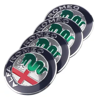   3D autó Alfa Romeo felniközép kupak matrica (4 db) 56 mm, alumínium