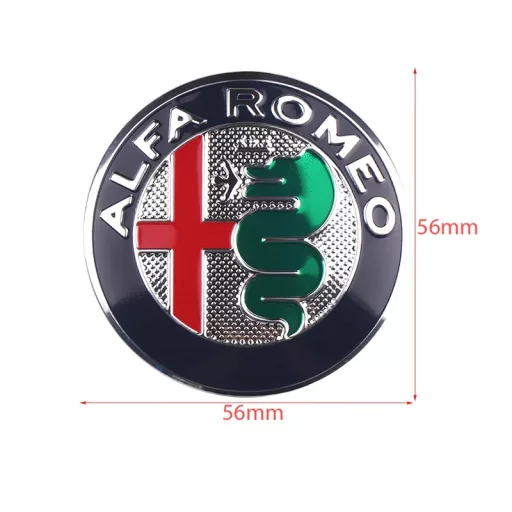 3D autó Alfa Romeo felniközép kupak matrica (4 db) 56 mm, alumínium