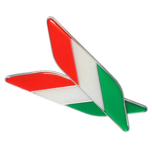 3D autó Olasz Magyar zászló matrica (1 pár)