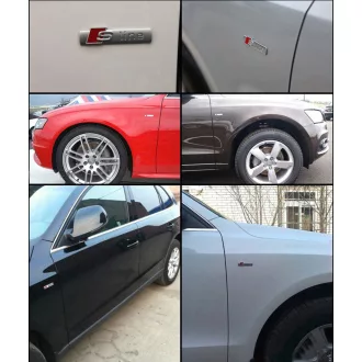 3D autó matrica Audi S Line matt ezüst