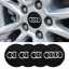 3D autó Audi fekete felniközép 56 mm, kupak matrica (4 db) alumínium