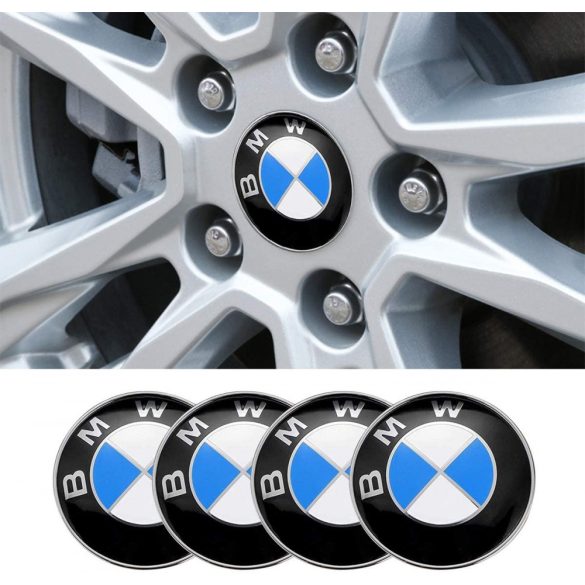 3D autó BMW felniközép kupak matrica (4 db) 56 mm alumínium