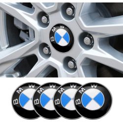   3D autó BMW felniközép kupak matrica (4 db) 65 mm alumínium, kemény gyantás
