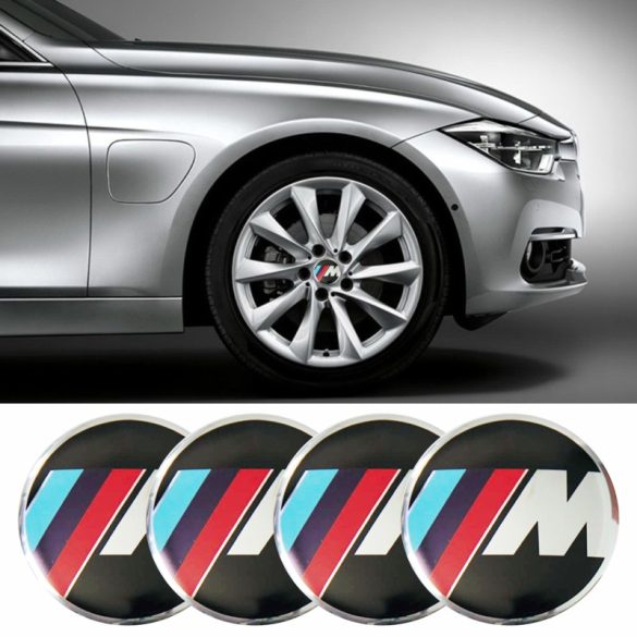 3D autó BMW M Power felniközép kupak matrica (4 db) 56 mm alumínium