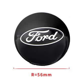   3D autó Ford fekete felniközép kupak matrica (4 db) 56 mm, alumínium