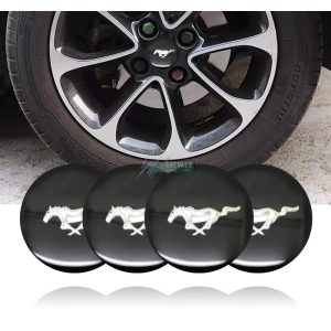 3D autó Ford Mustang felniközép kupak matrica (4 db) 56 mm, alumínium