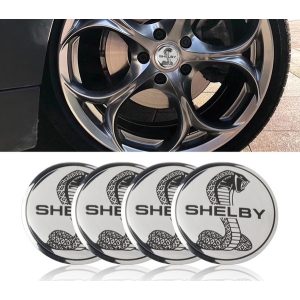 3D autó Ford Mustang Shelby felniközép kupak matrica (4 db) 56 mm, alumínium